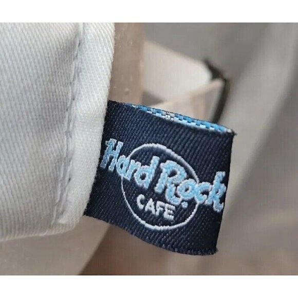 Vintage 90s Hard Rock Cafe Newport Beach Love all serve all Hat strap back white - Picture 4 of 12